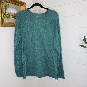 Figs Seamless Performance Underscrub Long Sleeve Top Green Teal XL
